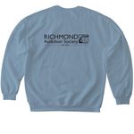 RAS - small color logo, a Stone Blue Softstyle Crewneck Sweatshirt (back-view)