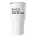 MFSA Tumbler, a White Insulated Tumbler (back-view)