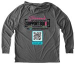 Supporting Adult Cancer Fighters, a Aluminum Grey Allmade Eco Triblend Hoodie Tee (back-view)