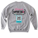 Supporting Adult Cancer Fighters, a Sport Grey Softstyle Crewneck Sweatshirt (back-view)