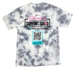 Supporting Adult Cancer Fighters, a Grey Crystal Tie Dye Tee (back-view)