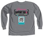 Supporting Adult Cancer Fighters, a Granite Comfort Colors Long Sleeve Tee (back-view)
