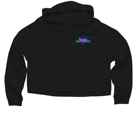 LightSource Logo Merch, a Black Women?s Lightweight Cropped Hoodie