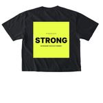CPF/STRONG, a Black Comfort Colors Boxy Tee (back-view)