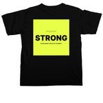 CPF/STRONG, a Black Comfort Colors Unisex Tee (back-view)