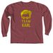 Team Karl, a Brick Comfort Colors Long Sleeve Tee