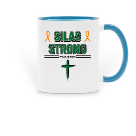 Silas Strong Two-Tone Coffee Mug, a Light Blue Two-Tone Ceramic Mug