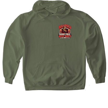 Mac 2?s to Firehouse #2, a Military Green Gildan Softstyle Pullover Hoodie