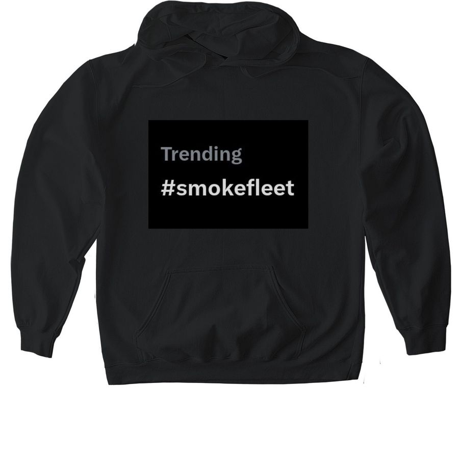Smokefleet is trending, a Black Gildan Softstyle Pullover Hoodie