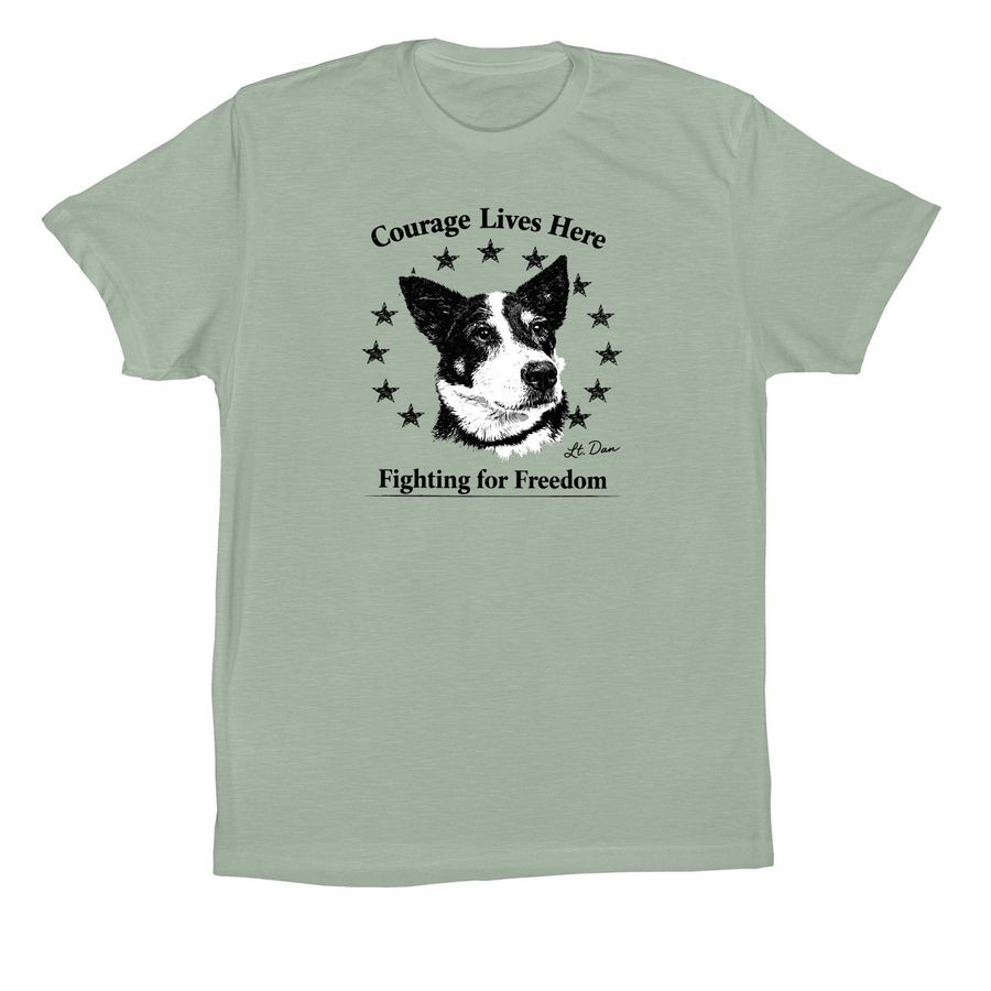 Monkey's House, a Dusty Blue Premium Cotton Tee