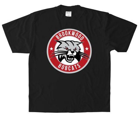 Brookwood Bobcats Spirit Wear 2, a Black Heavyweight Garment Dye Tee