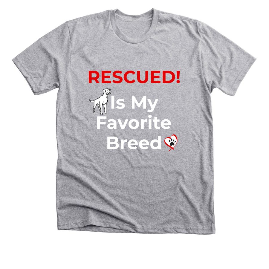 Rescue Rehab Rehome Fundraiser, a Athletic Heather Premium Unisex Tee