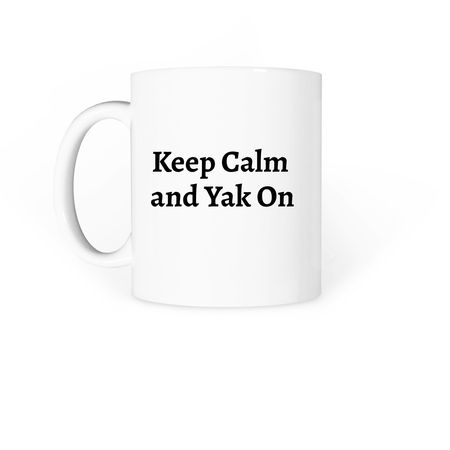Coffee Mug, a White Coffee Mug (back-view)