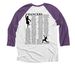 The Dance Factory Showcase 2026, a Purple Rush and Heather White 3/4 Sleeve Baseball Tee (back-view)