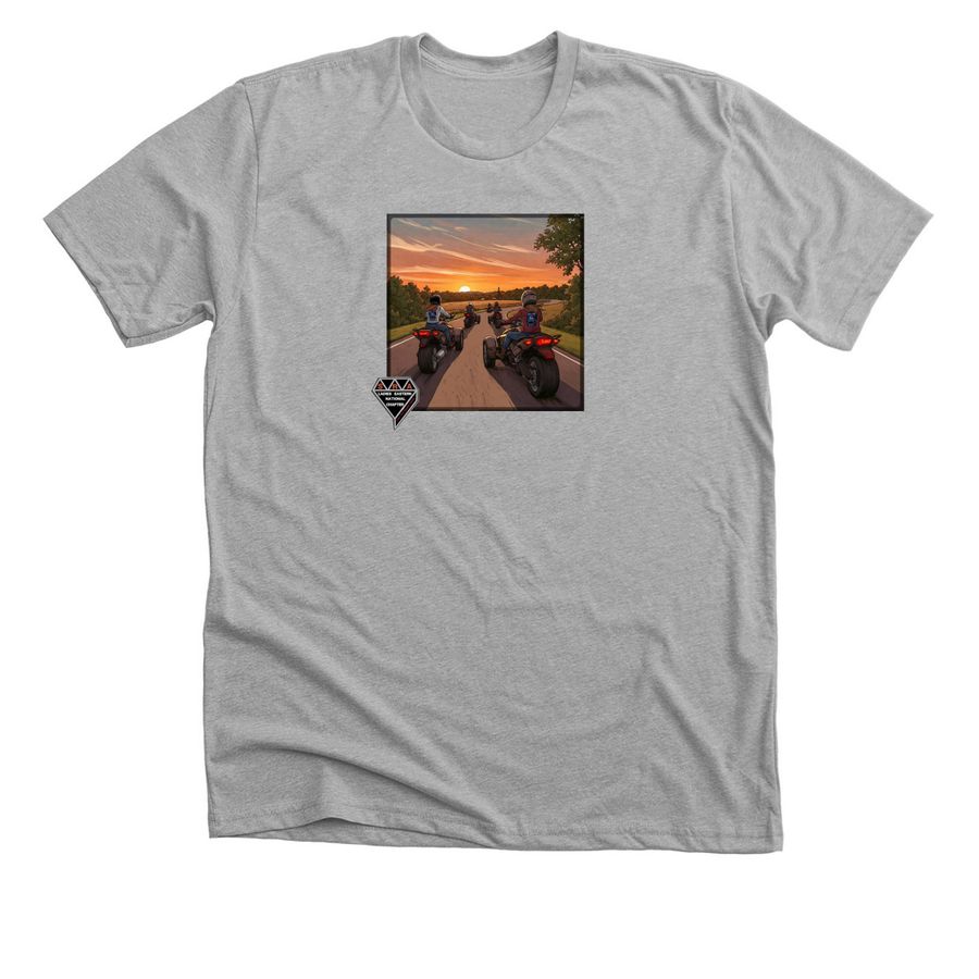 LENC Sunset Ride, a Athletic Heather Premium Unisex Tee