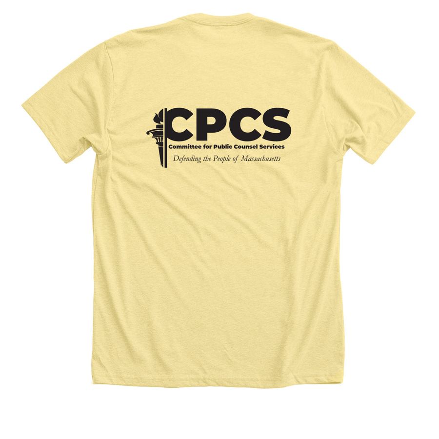 Happy 40th Anniversary CPCS, a Heather Yellow Gold Premium Unisex Tee (back-view)