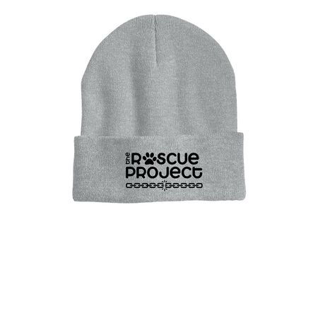 TRP Beanies, a Heather Grey Printed Cuffed Beanie
