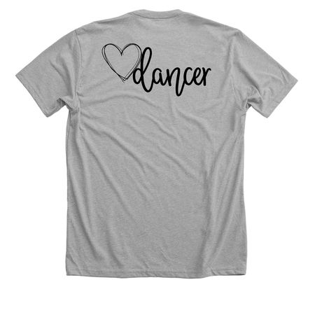 Fall 2026 Gift of Dance Merch, a Athletic Heather Premium Unisex Tee (back-view)