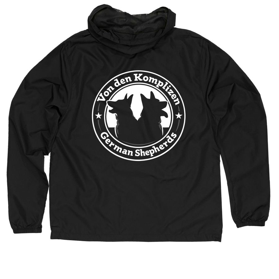 VDK Jackets, a Black Quarter-Zip Windbreaker (back-view)