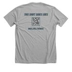 Save Briggs Animal Adoption Center, a Athletic Heather Premium Unisex Tee (back-view)