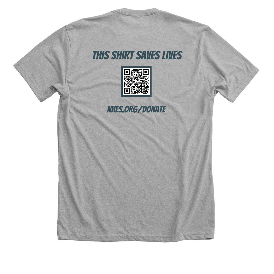 Save Briggs Animal Adoption Center, a Athletic Heather Premium Unisex Tee (back-view)