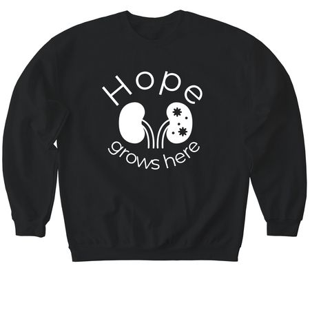 Hope grows here, a Black Softstyle Crewneck Sweatshirt