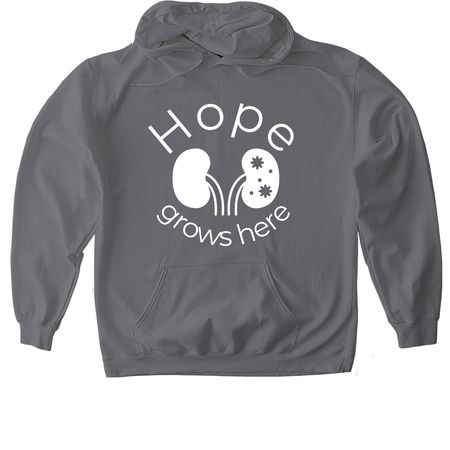 Hope grows here, a Charcoal Gildan Softstyle Pullover Hoodie