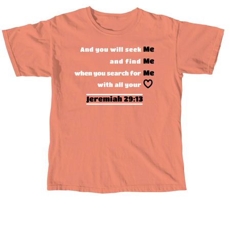 JEREMIAH 29:13 INSPIRATIONAL APPAREL&nbsp;, a Terracotta Comfort Colors Unisex Tee