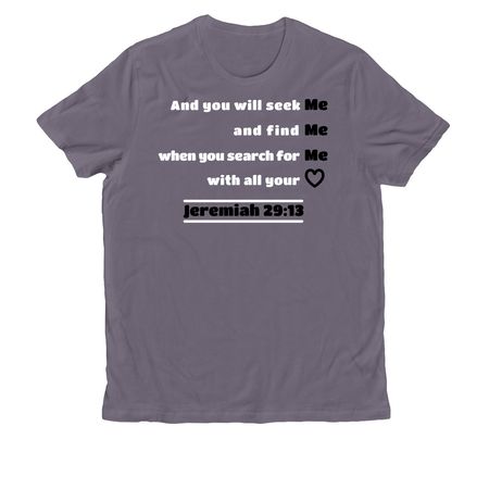 JEREMIAH 29:13 INSPIRATIONAL APPAREL&nbsp;, a Cosmic Purple Allmade Organic Cotton Unisex Tee