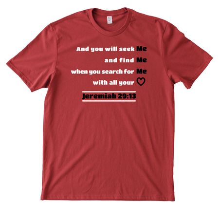 JEREMIAH 29:13 INSPIRATIONAL APPAREL&nbsp;, a Beet Red Allmade Heavyweight Recycled Cotton Tee