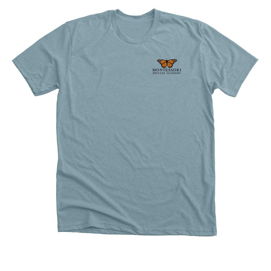 Support MPA with Spirit Wear (Light), a Heather Blue Lagoon Premium Unisex Tee