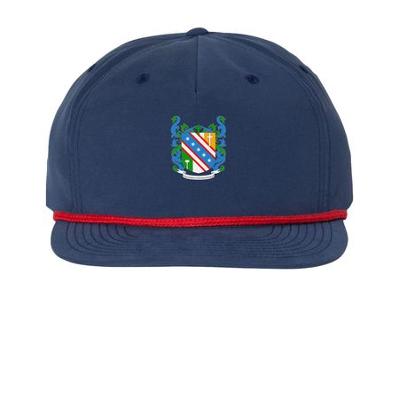 Logo Hats, a Navy/ Red Printed Umpqua Snapback Cap