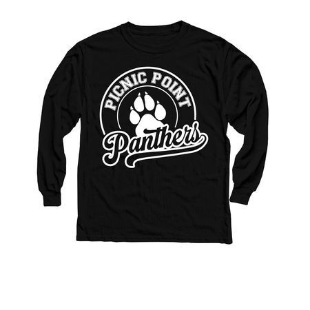 Youth Royal & Black, a Black Youth Long Sleeve Tee