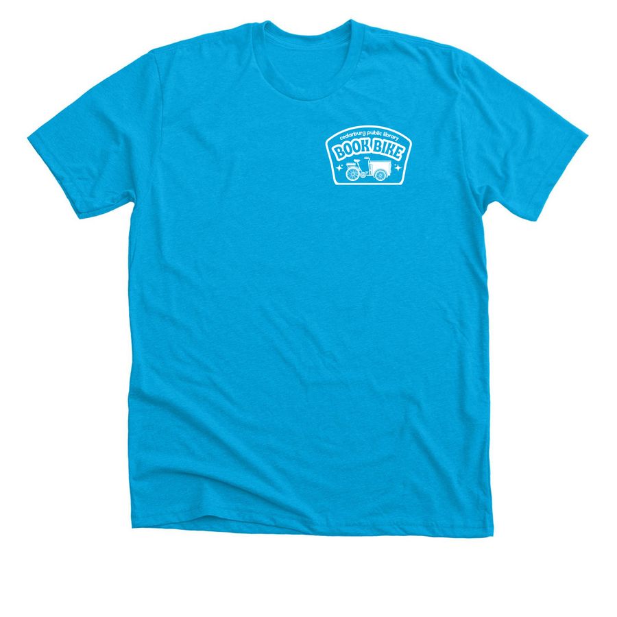 Book Bike Basics, a Neon Blue Premium Unisex Tee