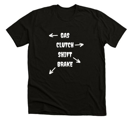 Gas-Clutch-Shift-Brake, a Solid Black Blend Premium Unisex Tee