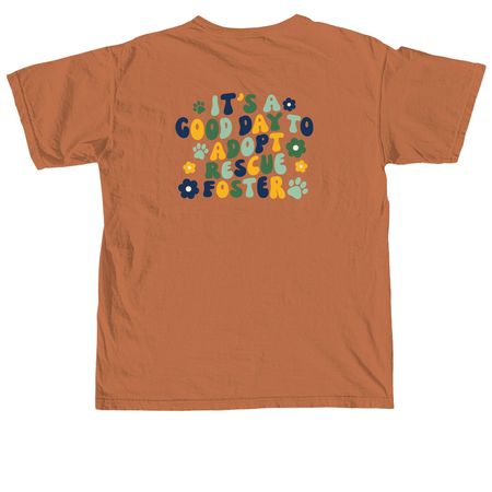 Its Good Day To Rescue, a Yam Comfort Colors Unisex Tee (back-view)