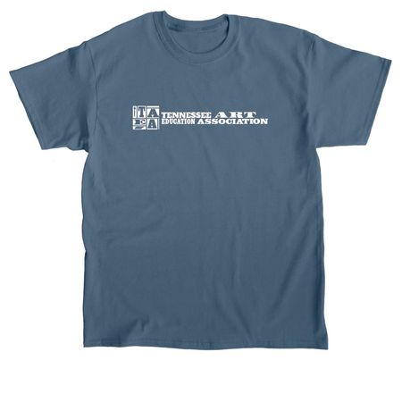 TAEA Square Logo T, a Indigo Blue Classic Unisex Tee