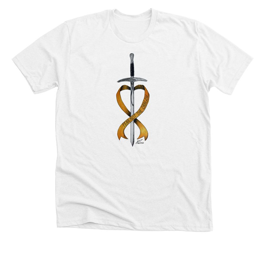 Fear Not the Dragon, a Solid White Blend Premium Unisex Tee
