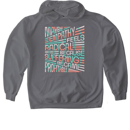 Make Empathy Normal Again, a Charcoal Gildan Softstyle Pullover Hoodie