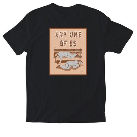 ANY ONE OF US, a Black Softstyle Cotton Tee