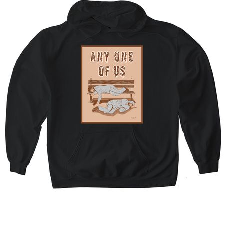 ANY ONE OF US, a Black Gildan Softstyle Pullover Hoodie
