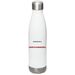 Educate water bottle, a White Stainless Steel Water Bottle (back-view)