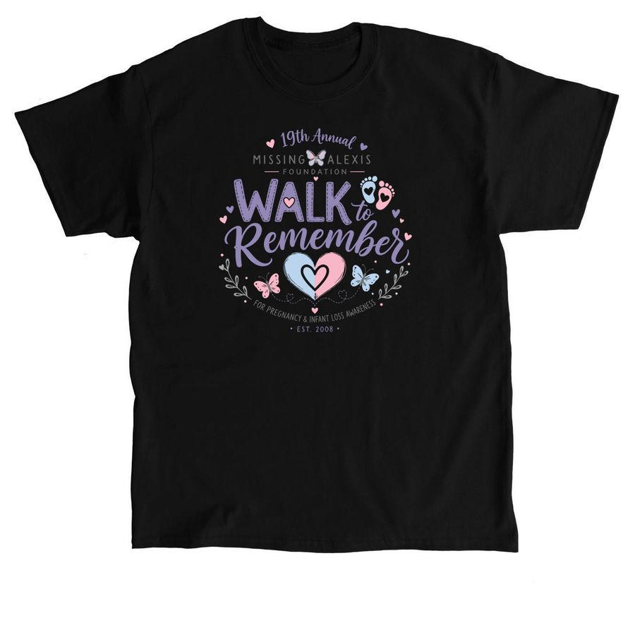 19th Annual Walk to Remember, a Black Classic Unisex Tee