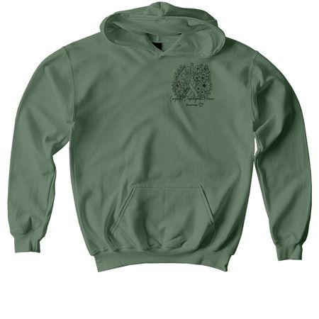 Aurora Princess Warrior - CDH Awareness, a Military Green Softstyle Youth Pullover Hoodie