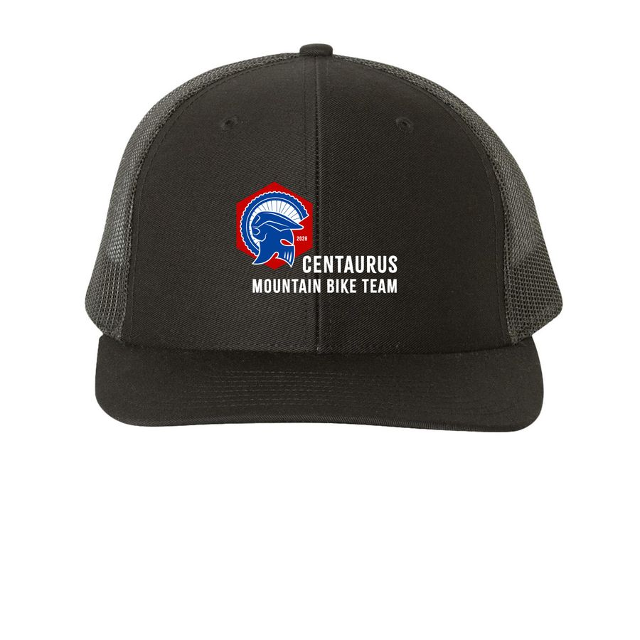 Centaurus MTB Hats, a Black Printed Snapback Trucker Cap