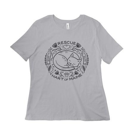 Rescue - Spring Launch, a Solid Athletic Grey Women?s Relaxed Cotton Tee