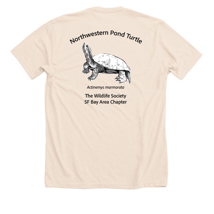 TWS Northwestern Pond Turtle&nbsp;, a Heather Soft Cream Premium Unisex Tee (back-view)