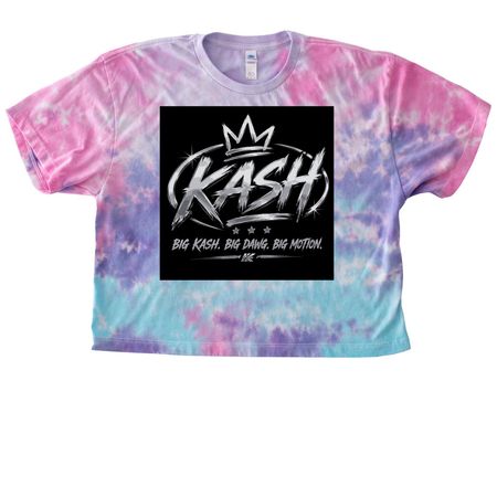 Big Kash. Big Dawg. Big Motion, a Cotton Candy Women's Tie Dye Cropped Tee