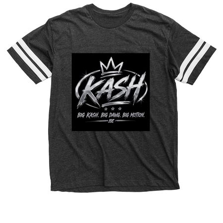 Big Kash. Big Dawg. Big Motion, a Vintage Smoke / White Football Jersey Tee