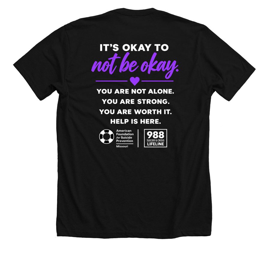 You Matter, a Solid Black Blend Premium Unisex Tee (back-view)